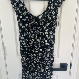 Skylar + Madison Black and White Floral Mini Dress